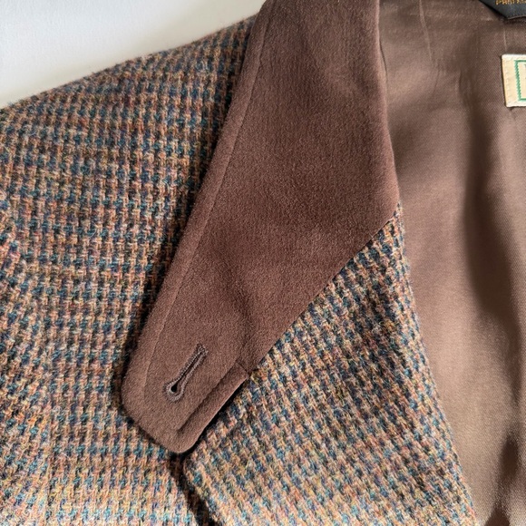 Vintage L.L. Bean 100% Wool USA Made Classic Brown Tweed Blazer Academia Preppy - Picture 12 of 16